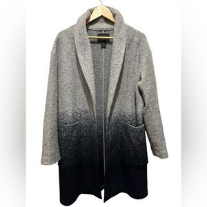 Christian Siriano Light Wool-Blend Ombre Coat Sz M